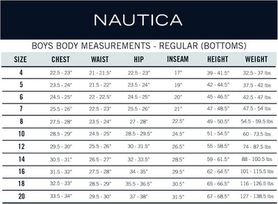 Nautica Boys' School Uniform Flat Front Pant, Black, 14