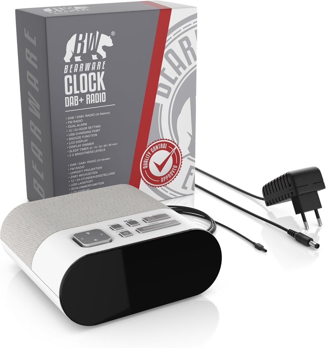 CSL - DAB Plus Radio digital - Radiowecker DAB+ FM UKW - je 20 Speicherplätzen – 16 Lautstärkestufen