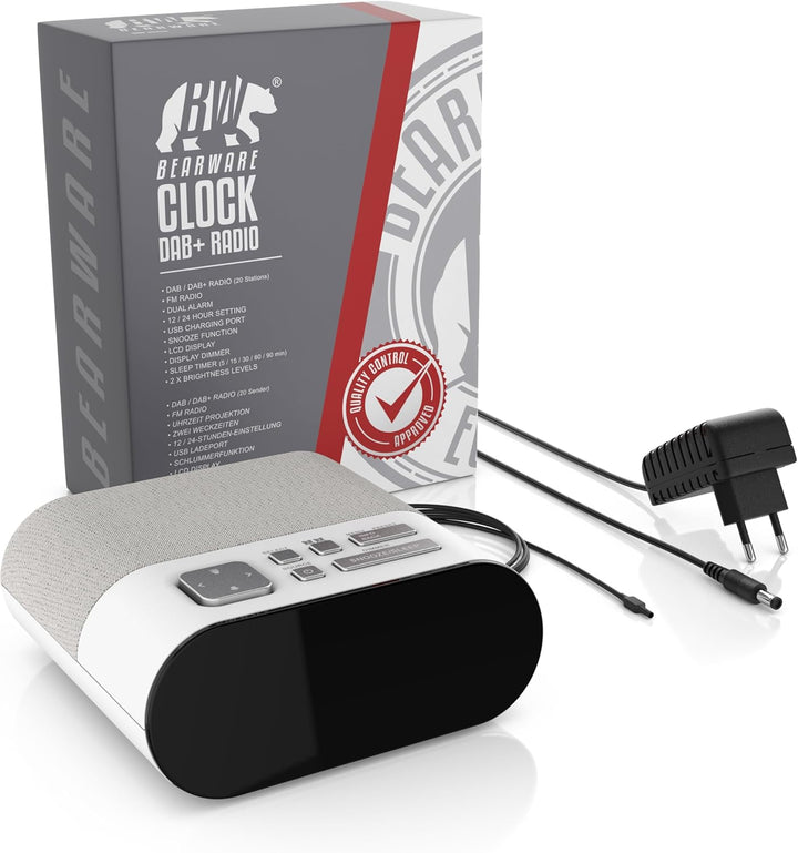 CSL - DAB Plus Radio digital - Radiowecker DAB+ FM UKW - je 20 Speicherplätzen – 16 Lautstärkestufen