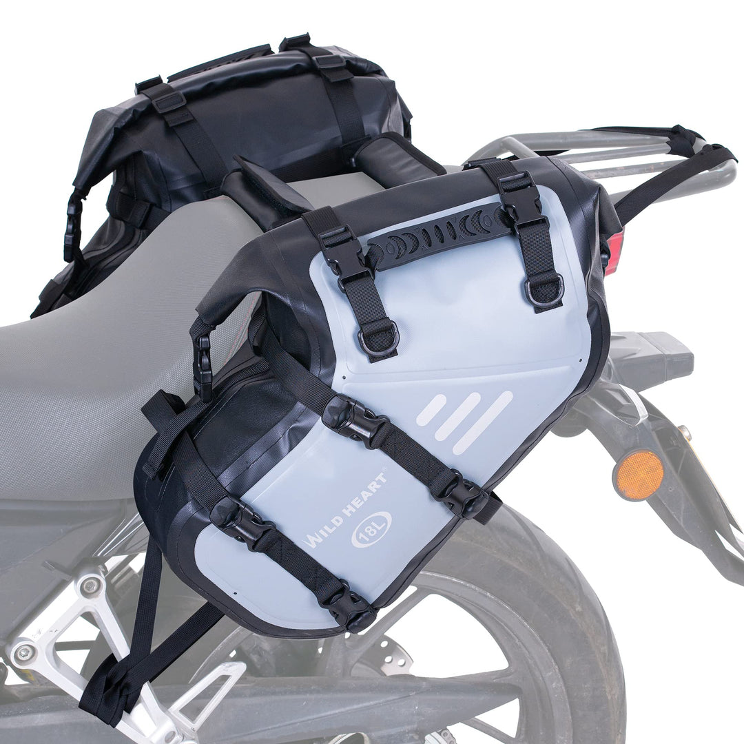 WILD HEART Motorrad-Satteltaschen, wasserdicht, 36 l (18 l x 2), Motorrad-Seitensatteltaschen, Gepäc