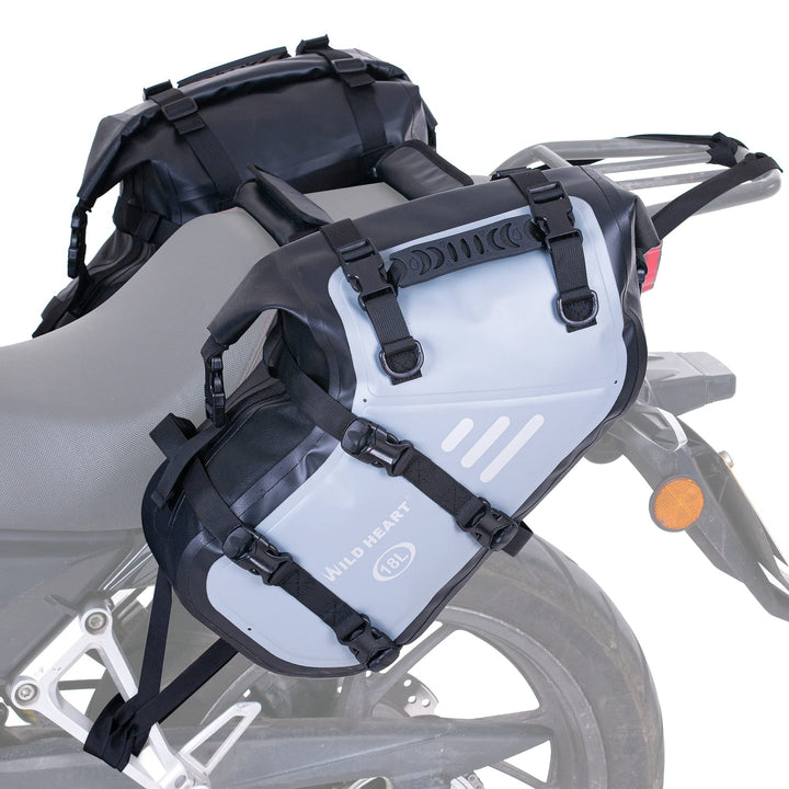 WILD HEART Motorrad-Satteltaschen, wasserdicht, 36 l (18 l x 2), Motorrad-Seitensatteltaschen, Gepäc