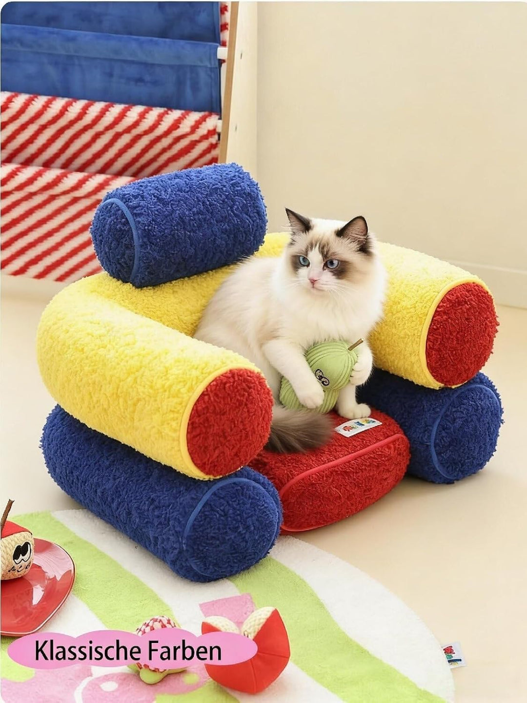 Katzensofa Bett Katzen Couch 62x45 cm, Cat Sofa Grosse für Alle Katzen, Katzenschlafplatz | Katzenki