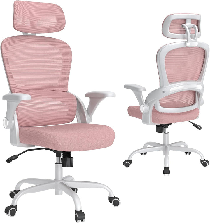 TRALT Ergonomischer Bürostuhl - Schreibtischstuhl mit Verstellbare Kopfstütze Höhenverstellbarer Bür