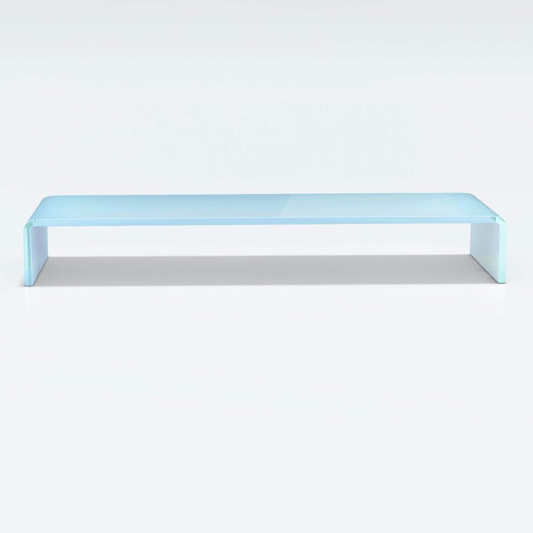 bijon TV Aufsatz Glas Bildschirm-Erhöhung | PC Monitor-Erhöhung, Schreibtisch-Aufsatz für Laptop Erh