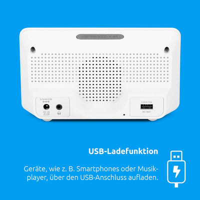 TechniSat DIGITRADIO 50 SE - Radiowecker (DAB+/UKW Tuner, dimmbares Display, Wecker mit zwei einstel