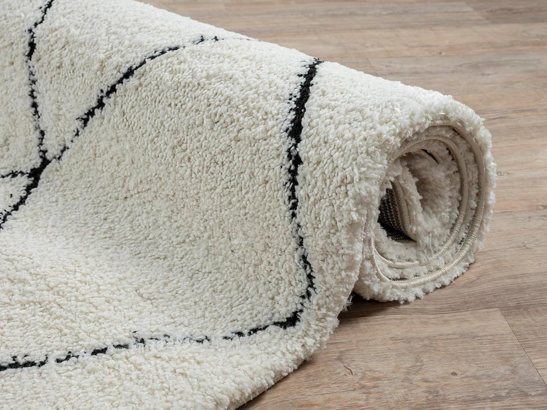 the carpet Velvet eleganter Designer Teppich Wohnzimmer, weicher &amp; pflegeleichter Hochflor Wohnzimme