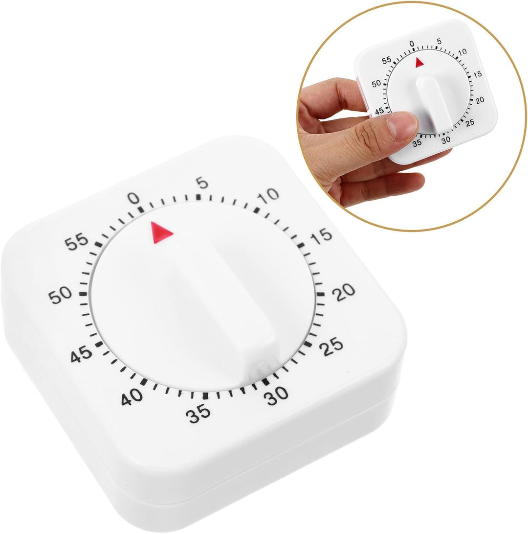 VICASKY Mechanischer Küchentimer und Backzeitkontrolle aus Kunststoff Quadratisch mit Lautem Alarm u