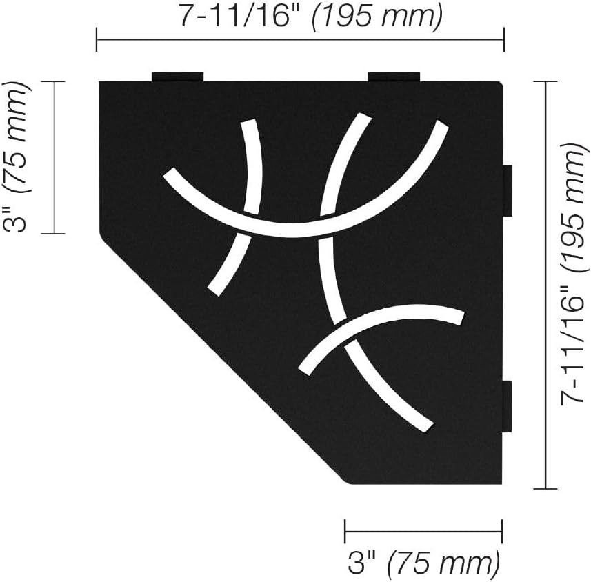 Schlüter SHELF-E-S2 Curve Graphitschwarz matt Matte Black, Matte Black