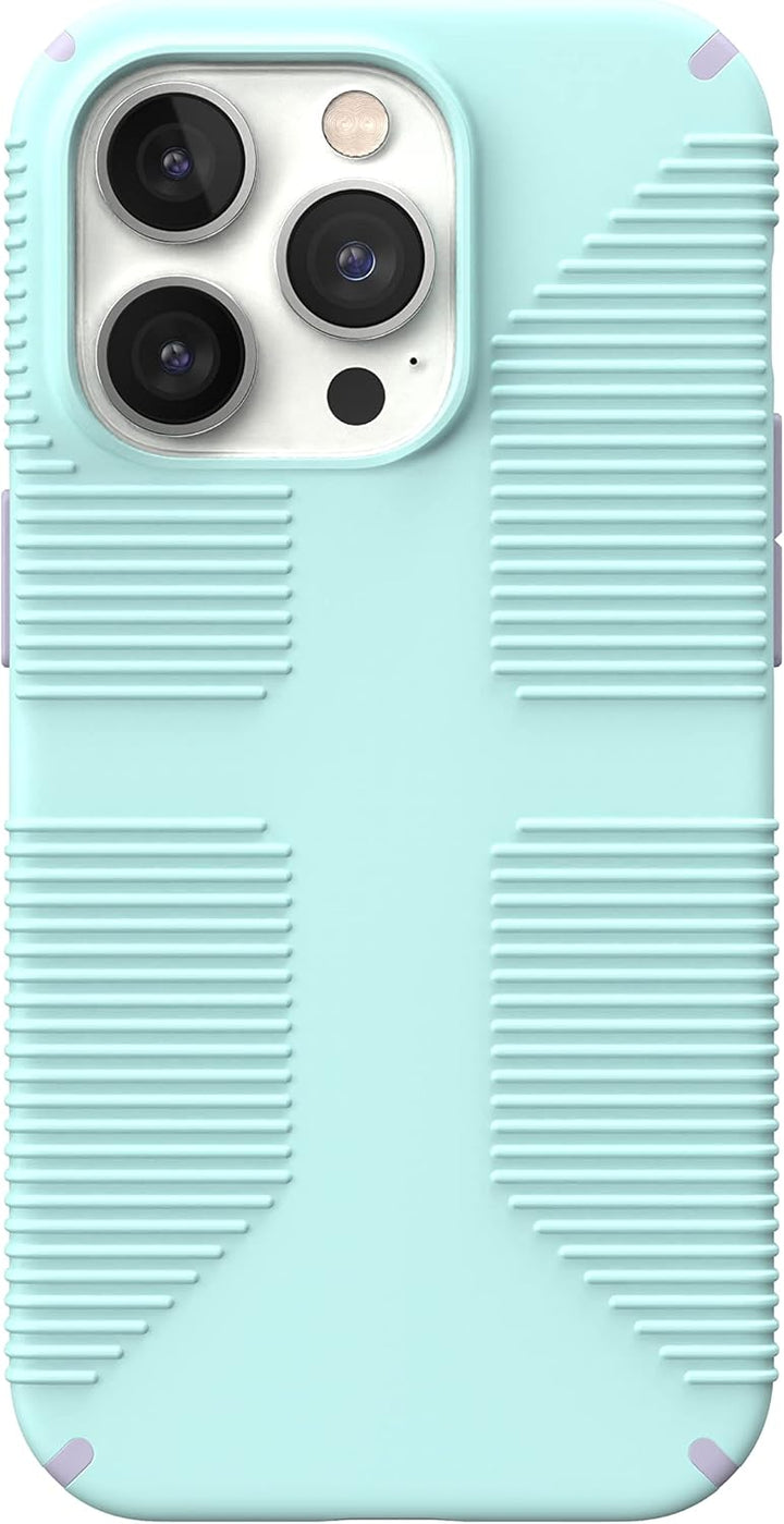 Speck Products Gemshell Grip Case passend für iPhone 14 Pro, 6,1 Zoll Modell, Helles Cyan/Lila, Hell