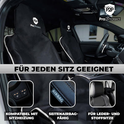 Pro2Protect [ Test SEHR GUT Auto Sitzbezüge, Autositzschoner, Sitzauflage, Sitzbezug für Vordersitze