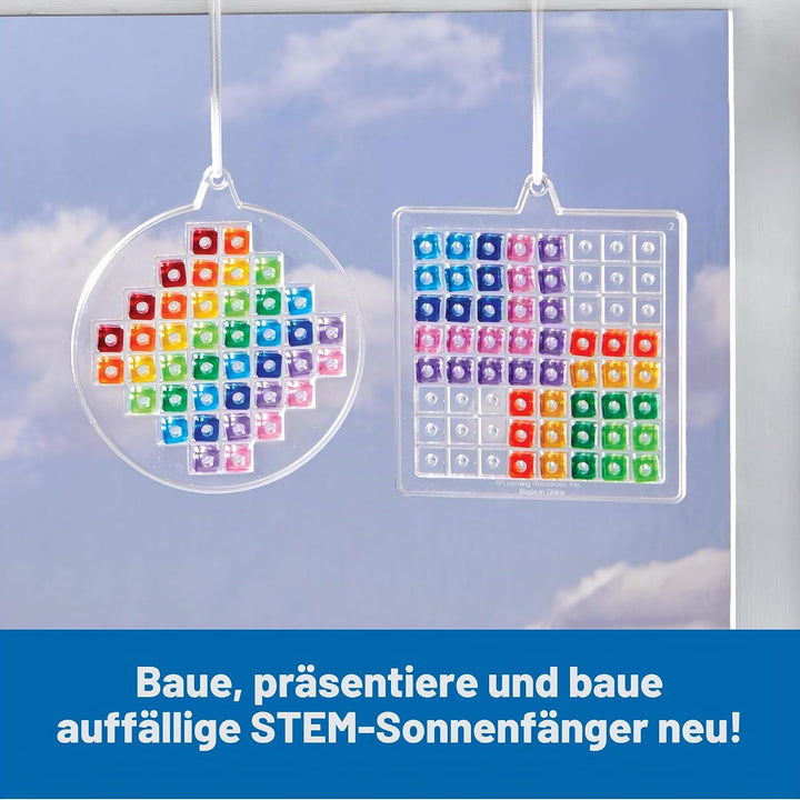 Learning Resources Mint Explorers Sonnenfänger für Fenster, Geschenke für 5-Jährige, 30 Mint-Herausf