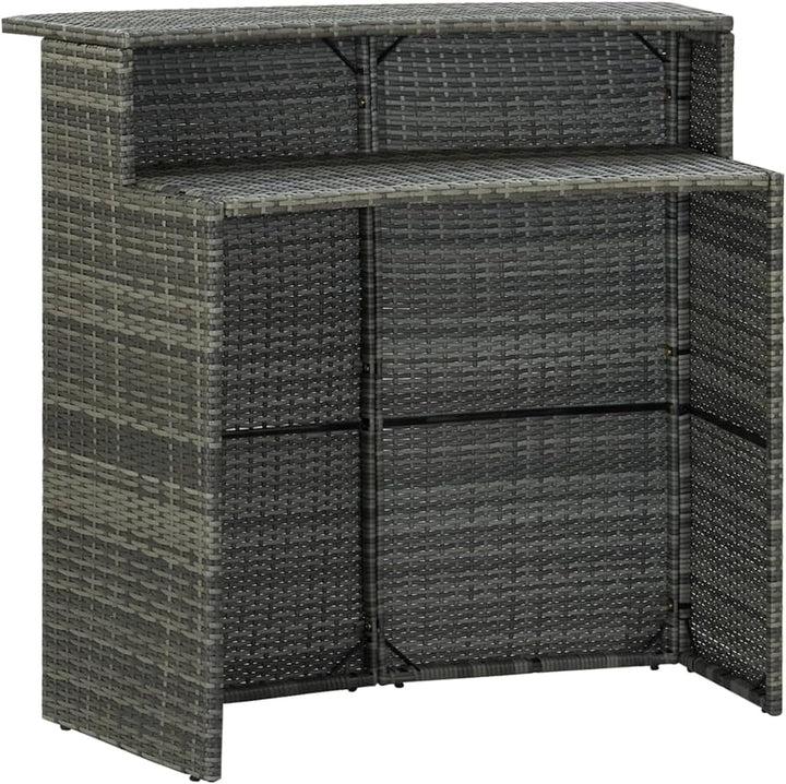 Susany Gartenbar Set 4-TLG. mit Kissen Theke Bar Tresen Gartentheke Bartisch Stehtisch Barhocker Bar