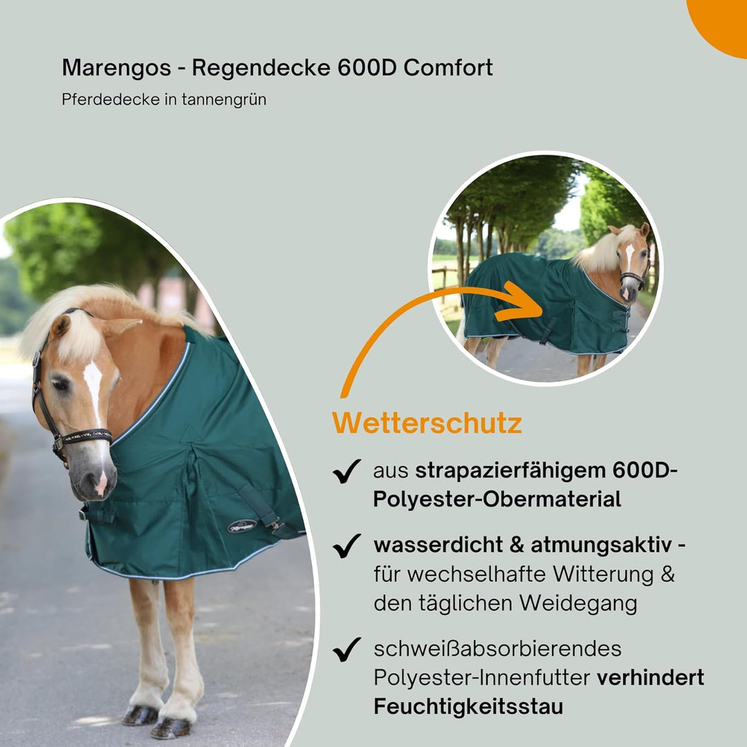 Marengos - Regendecke 600D Comfort wasserdicht und atmungsaktiv tannengrün 125, tannengrün 125