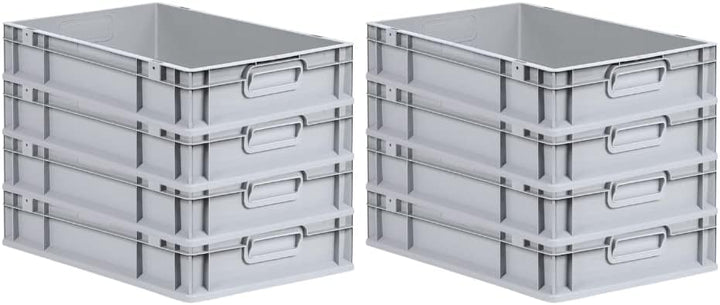 PROREGAL SuperSparSet 8x Eurobox NextGen Grip | HxBxT 12x40x60cm | 23 Liter | Griffe geschlossen | G