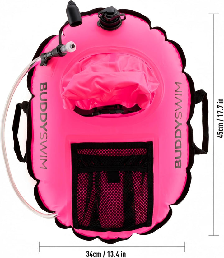 Hydrastation 10 L Open Water Schwimmboje mit zentraler wasserdichter Tasche für einfachen Zugriff au