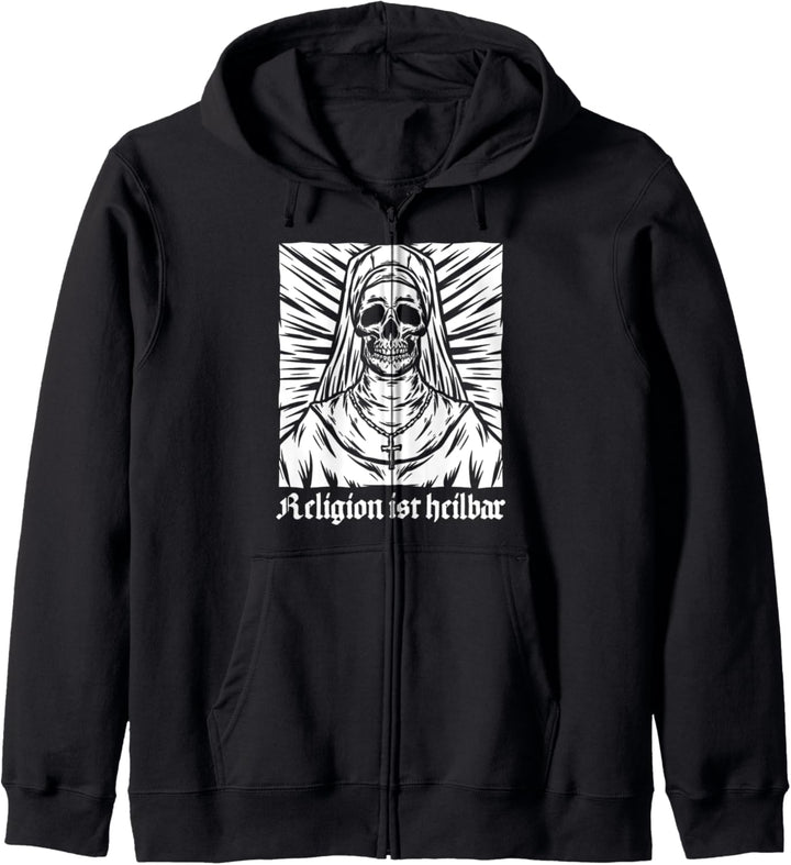 Religion Ist Heilbar Antichrist Satan Gothic Punk Witch Kapuzenjacke