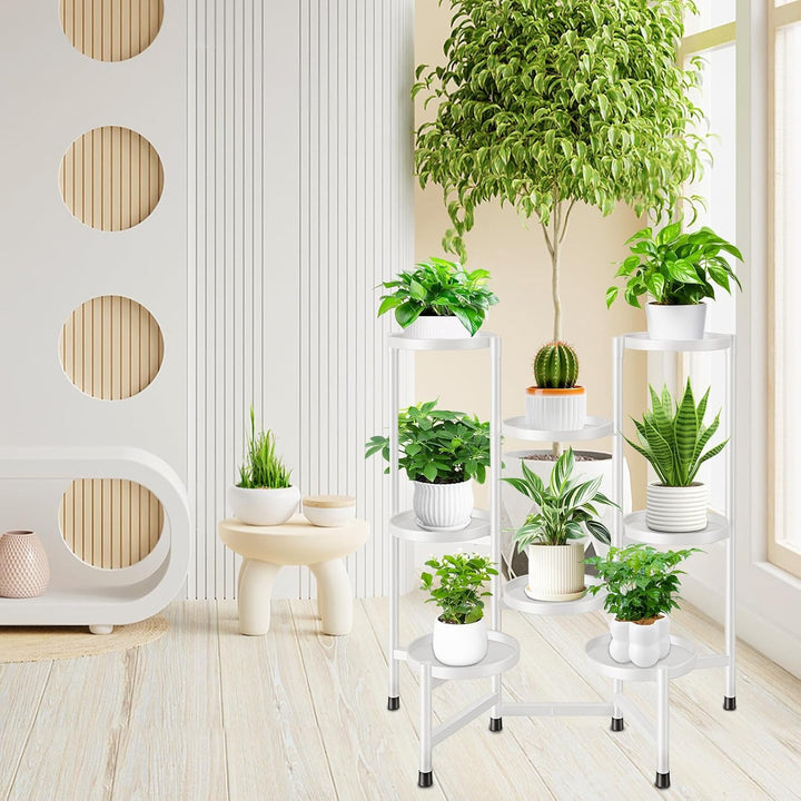 8 Etagen Pflanzenregal Blumenregal, Pflanzenständer Blumenständer Metall, Blumentopfständer Blumentr