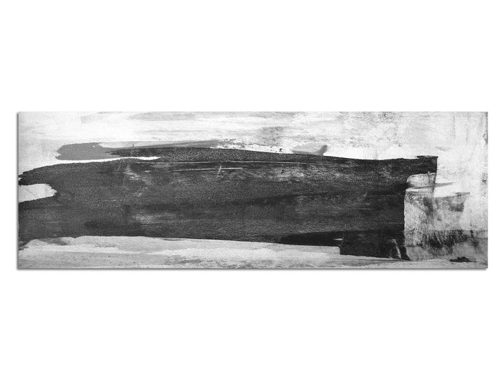 Paul Sinus Art Leinwandfoto als Panorama SCHWARZ/Weiss 150x50cm Malerei Kunst abstrakt schwarz/weiss