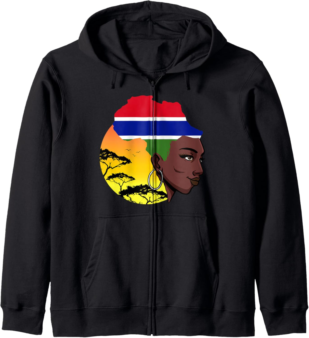 Gambian Queen Black History Month Gambia Flagge Afrika Kapuzenjacke