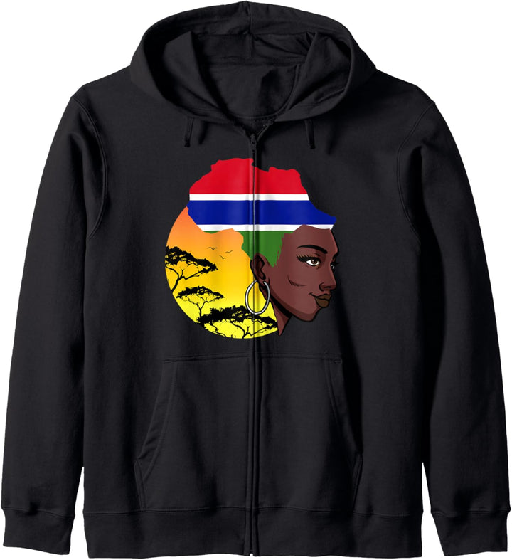 Gambian Queen Black History Month Gambia Flagge Afrika Kapuzenjacke