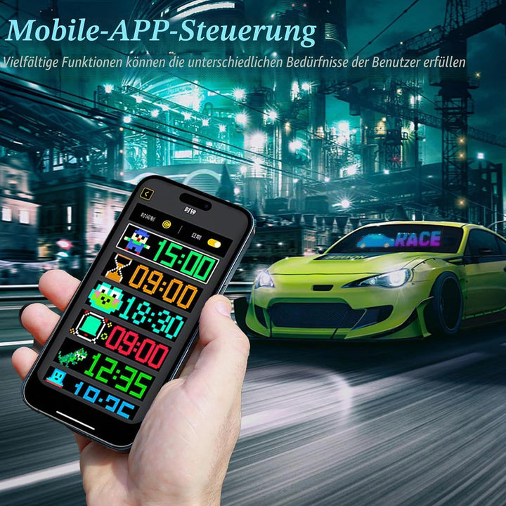 Devil Eyes Light for Cars, 92 * 374mm Programmierbar Laufschrift Led Anzeige mit App-Steuerung, c Au