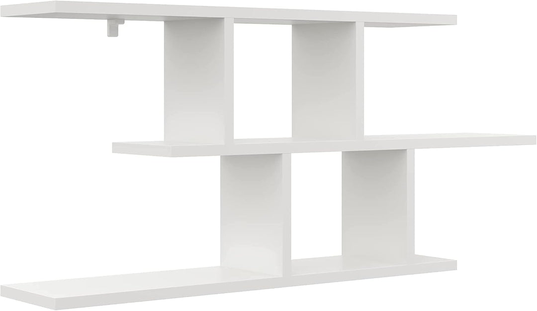 KUBUTKU Dekorativ Wandregal mit 2 Böden 100x45x18 Design Skandinavischer Modern für Wohnzimmer Küche