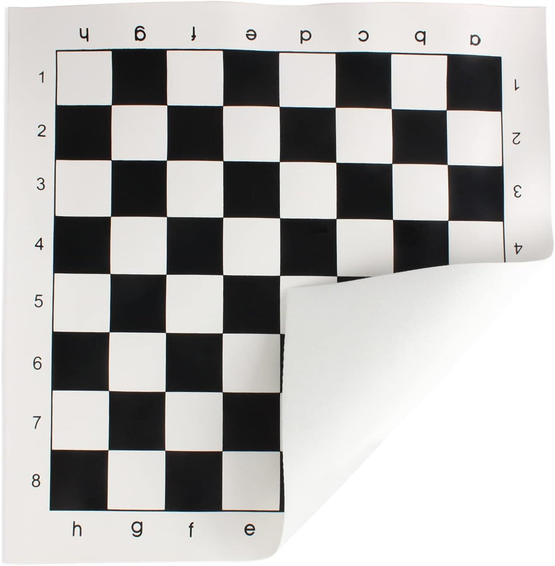 Andux Schachspielset Schachfiguren und Rollbrett QPXQ-01 (Schwarz,35x35cm), Schwarz,35x35cm