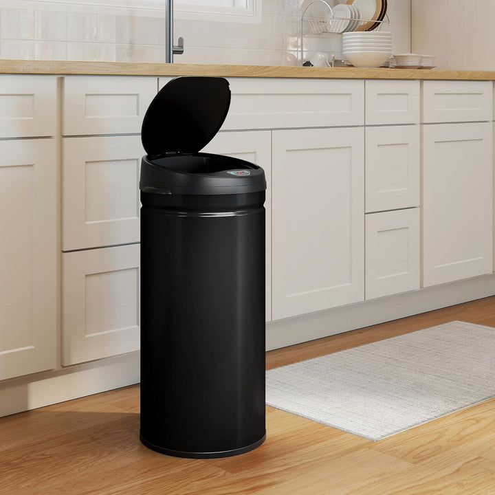 HOMCOM Mülleimer mit Sensor 42L Edelstahl Automatischer Leiser Mülleimer mit Soft-Close-Deckel, Bewe
