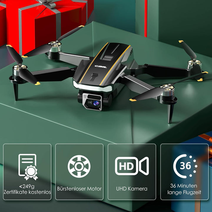 Robuster bürstenloser Motor-Drohne mit Kamera für Anfänger, CHUBORY A68 WiFi FPV Quadcopter mit 2K H