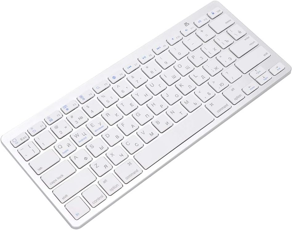 Russische Bluetooth-Tastatur, 78 Tasten Ultradünne schwebende Taste Russische drahtlose Tastatur für