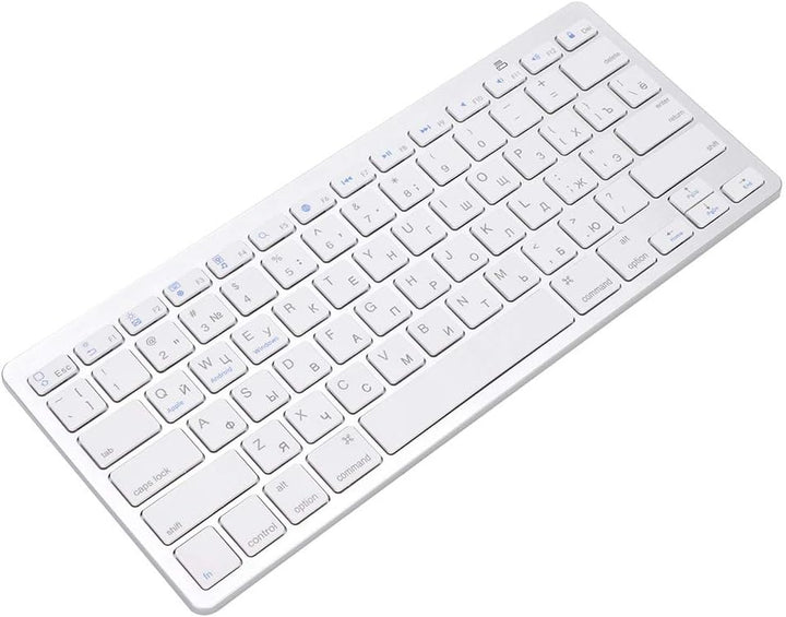 Russische Bluetooth-Tastatur, 78 Tasten Ultradünne schwebende Taste Russische drahtlose Tastatur für