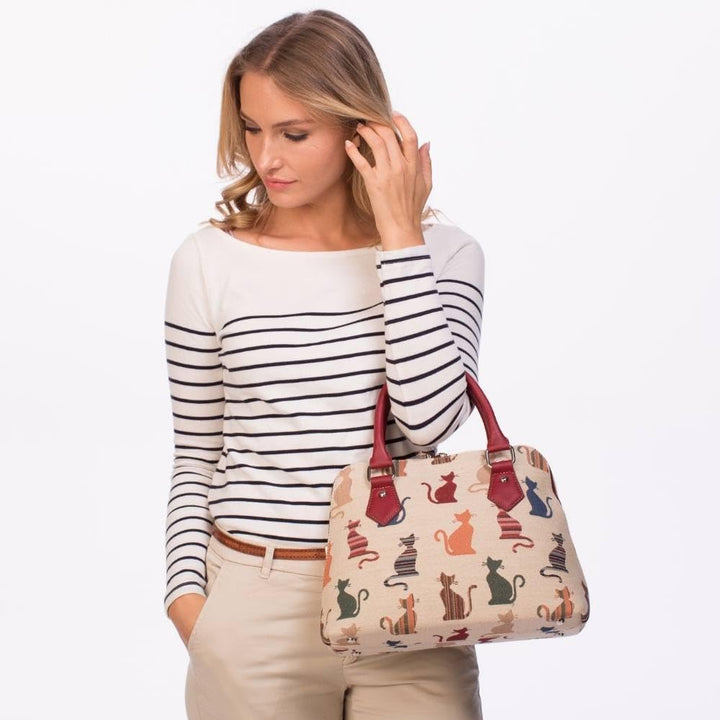 Signare Tapisserie Handtaschen Damen, Umhängetasche Damen, Schultertasche Damen mit Blumenmustern Fr