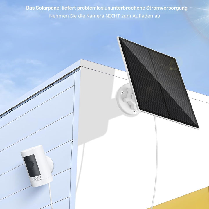 Solarmodul für Ring Kamera,5W Kamera Solarpanel kompatibel mit Ring Spotlight Cam Akku & Stick Up Ca