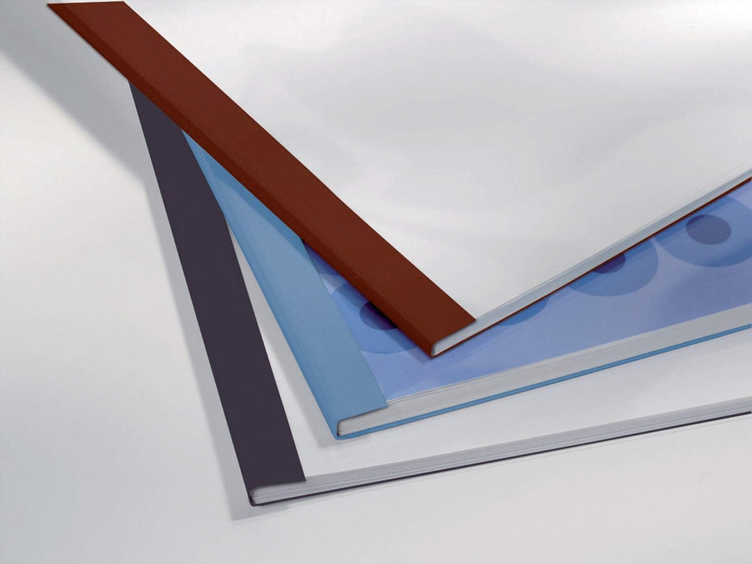 GBC LeatherGrain Thermo-Bindemappen, 100 Stück, A4, königsblau, 3mm königsblau 3 mm, königsblau 3 mm