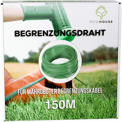 MOWHOUSE Mähroboter Installation Kit M - 150 m Begrenzungskabel - 200 Erdnägel - 10 Kabelverbinder,