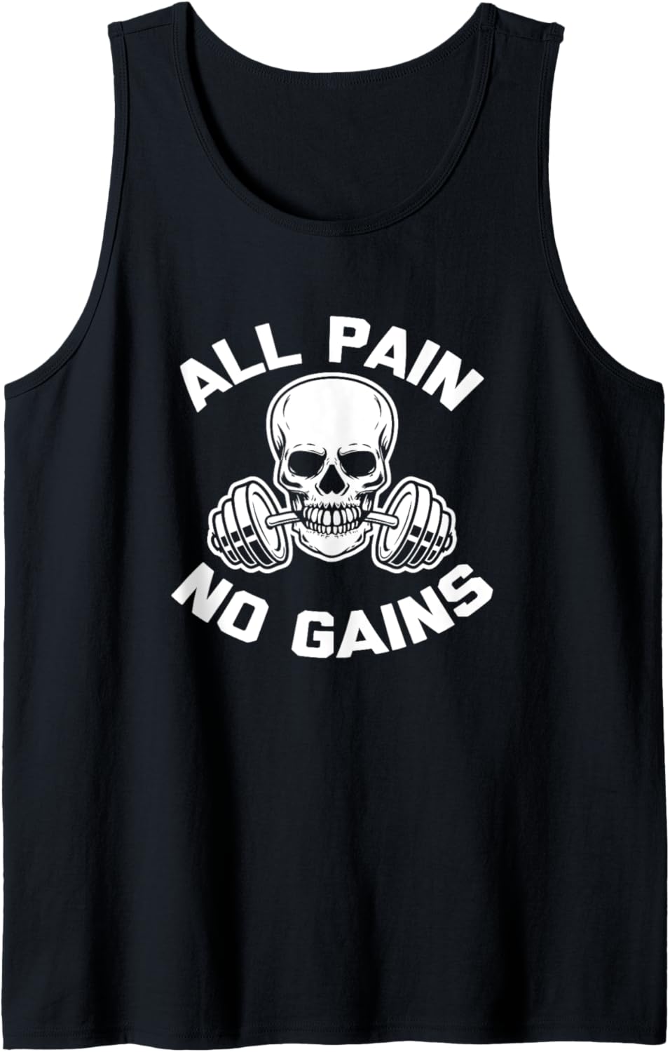 All Pain, No Gains T-Shirt, lustiges Workout, Gewichtheben, Fitnessstudio Tank Top