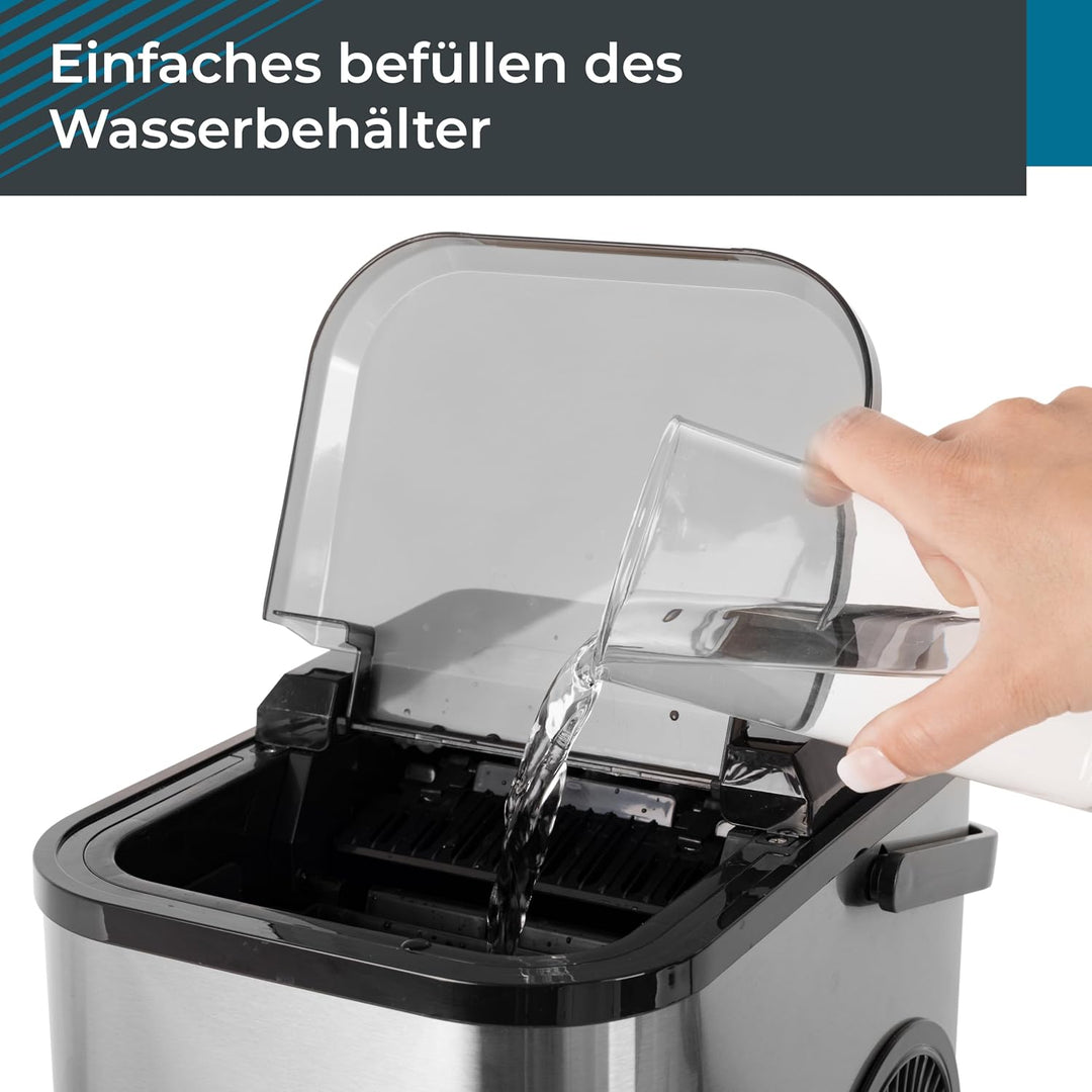 Eiswürfelmaschine Selbstreinigend, Eiswürfelbereiter mit 1Liter Wassertank | Eiswürfelbereiter Selbs