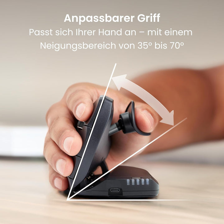 Contour Unimouse Ergonomische Maus | Einstellbare Neigung von 35°-70°, 6 programmierbare Tasten, Dau
