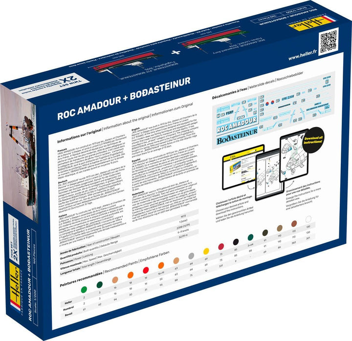 Heller Maquette Bateau : Starter kit : ROC amadour + Bodasteinur Twinset