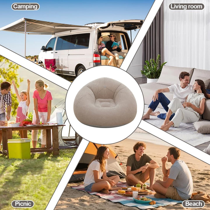 Generisch Air Sofa Lazy, No Bean Bag, Aufblasbarer Sessel, Aufblasbares Sofa, Waschbar, Wohnzimmer L