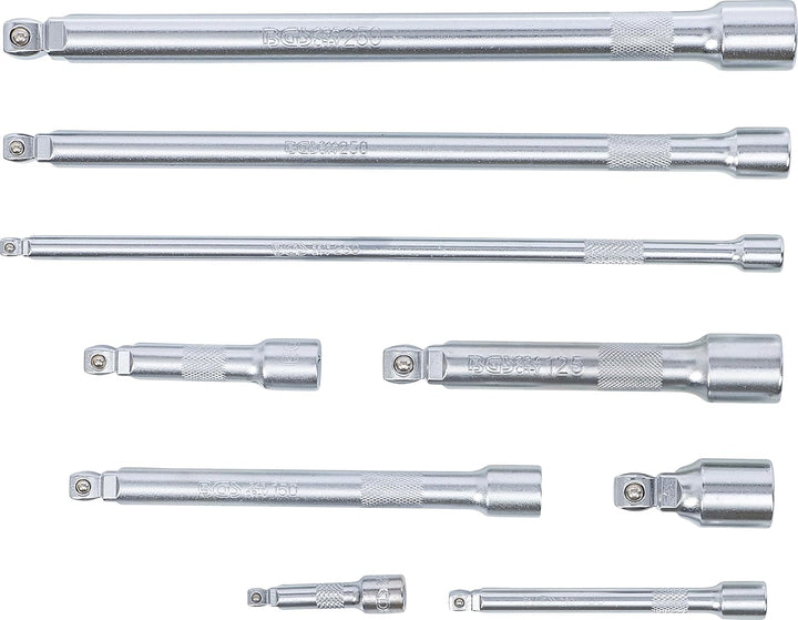 BGS 2253 | Kippverlängerungs-Satz | 6,3 mm (1/4"), 10 mm (3/8"), 12,5 mm (1/2") | 9-tlg. 25 x 7.5 x