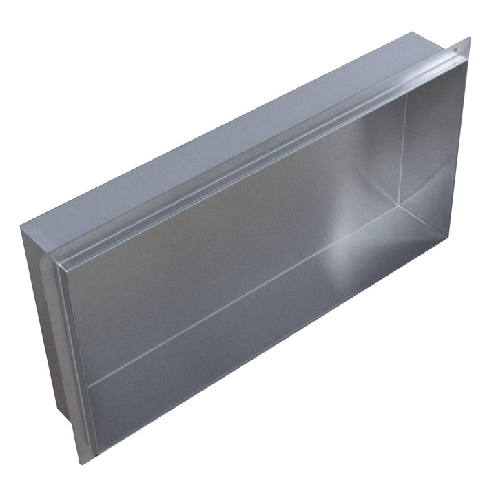 BERNSTEIN® Wandnische aus Edelstahl BS603010 randlos – 60 x 30 x 10 cm – Duschablage für Bad-Utensil