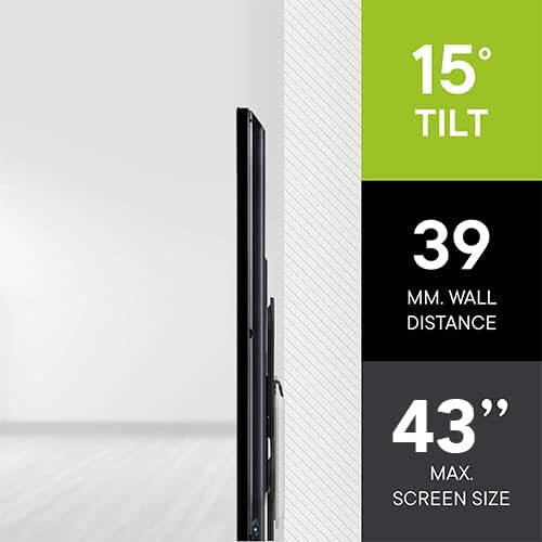 One For All TV-Wandhalterung - Neigbar Fernseher Halterung - Curved 4K OLED QLED LED Flachbildfernse
