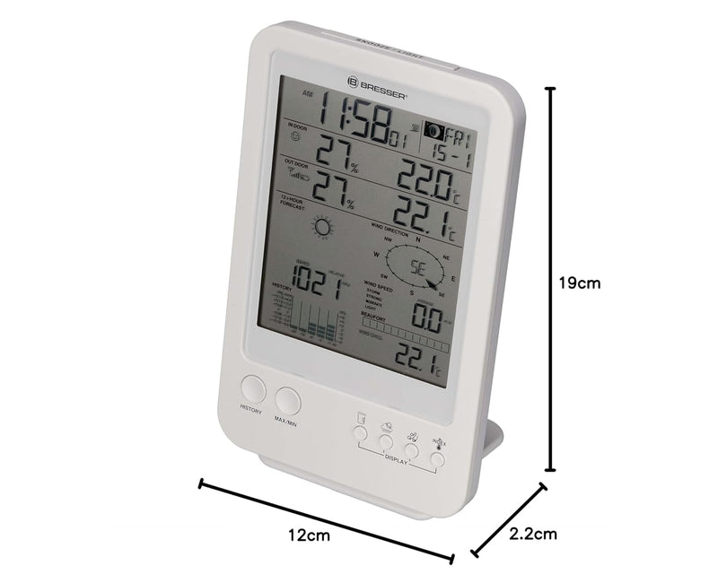 Bresser Wetterstation Funk mit Aussensensor Wetter Center 5-in-1,