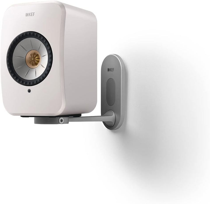KEF LSX B1 Wandhalter Silber Paar, für LSX |aus Aluminium | schwenkbar | neigbar | versteckte Kabelf