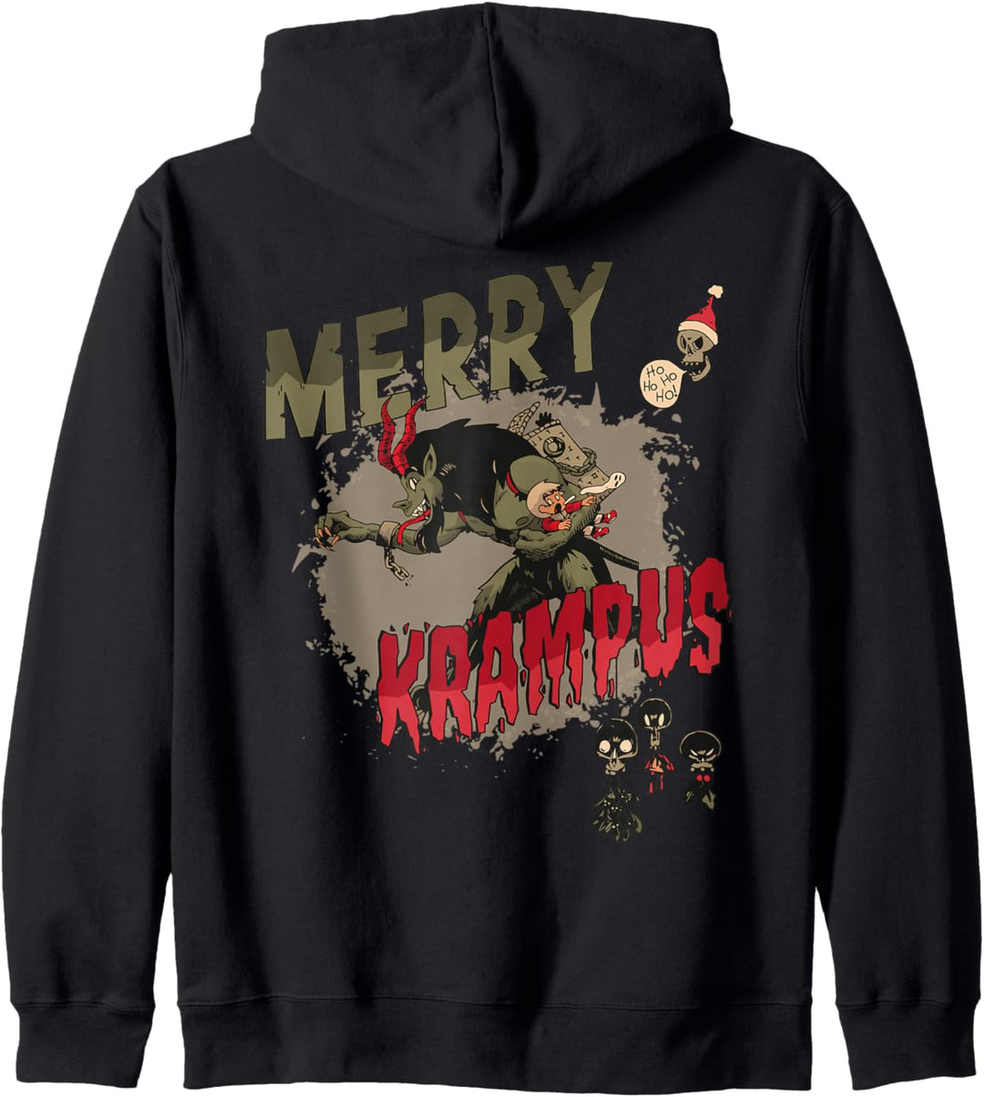 Dark Christmas Krampus Dämon Bad Kids Punish Merry Krampus Kapuzenjacke
