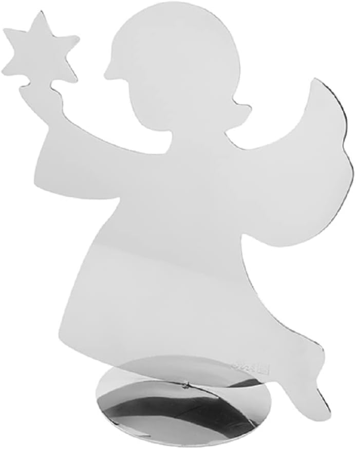 Fink HOLYWORKER Figur Engel Edelstahl silberfarben Handarbeit Grösse: Länge: 13cm, Breite: 7cm, Höhe