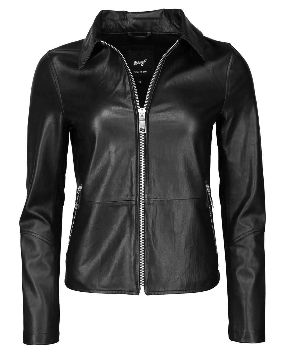 MAZE Damen Lederjacke Noble S Schwarz, S Schwarz