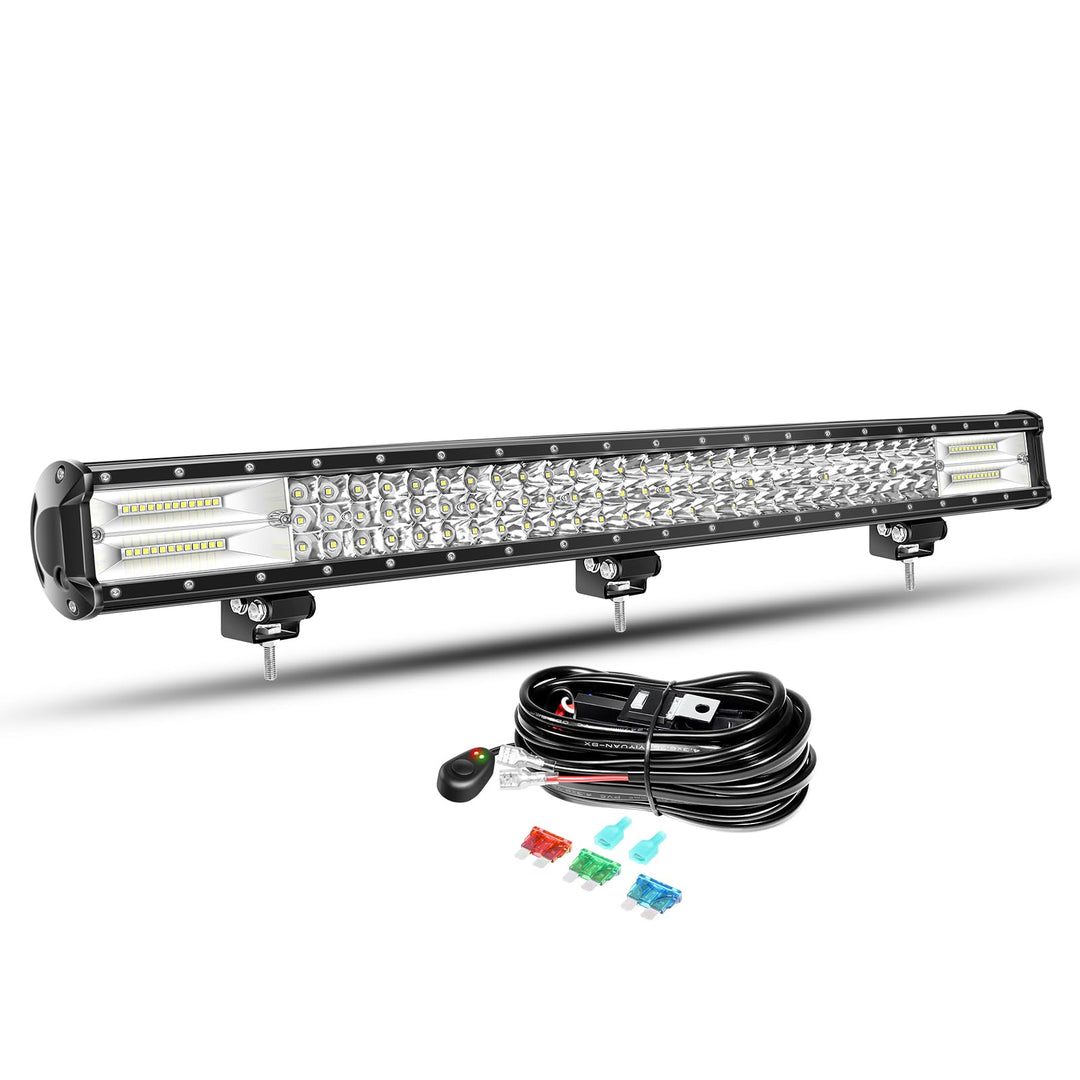 Willpower 28 Zoll LED Arbeitsscheinwerfer Bar 396W LED Scheinwerfer 12V 24V mit Kabelbaum Flutlicht