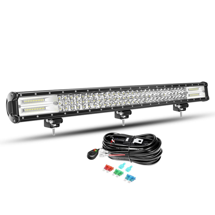 Willpower 28 Zoll LED Arbeitsscheinwerfer Bar 396W LED Scheinwerfer 12V 24V mit Kabelbaum Flutlicht